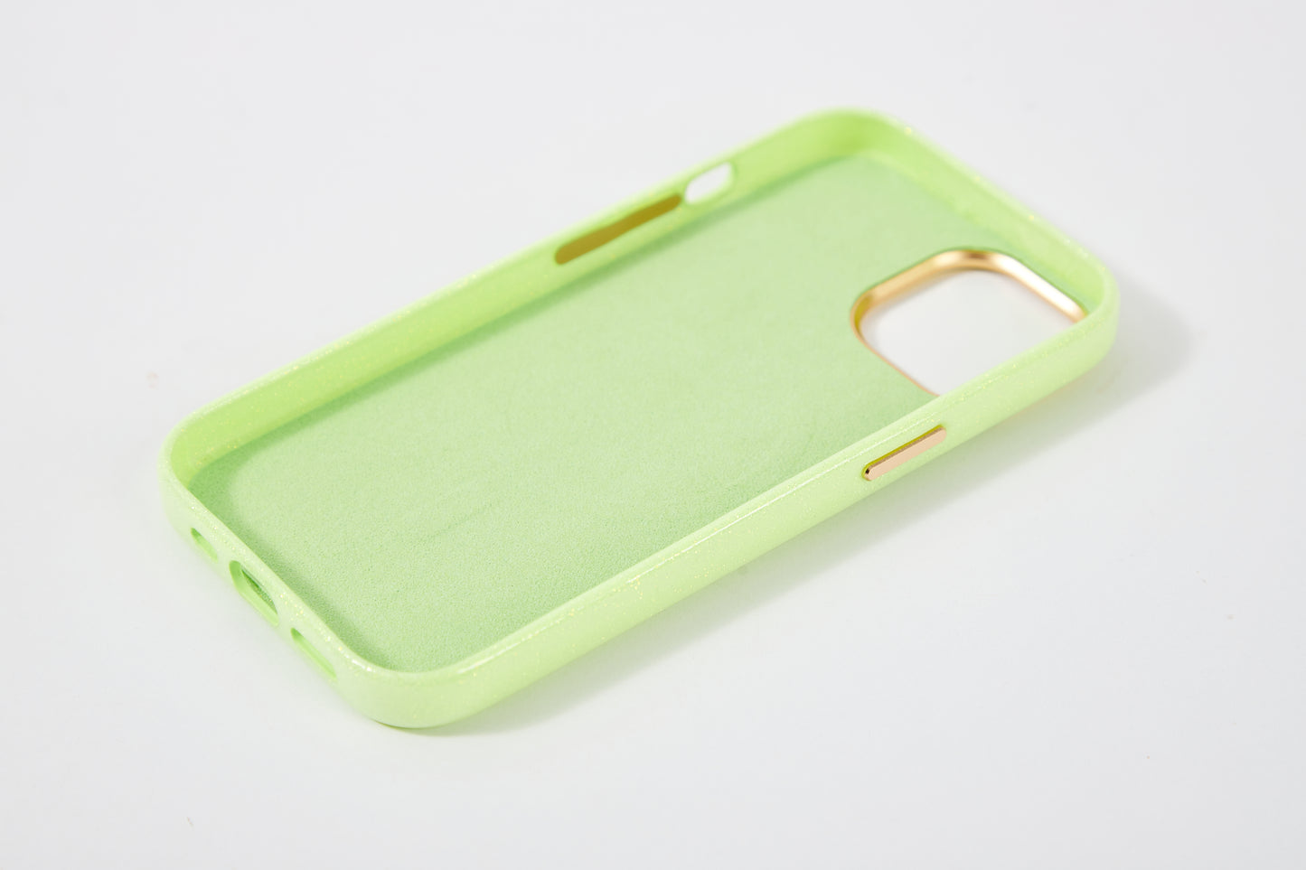 【iPhone15 Pro】Sparkling Case(neon green)