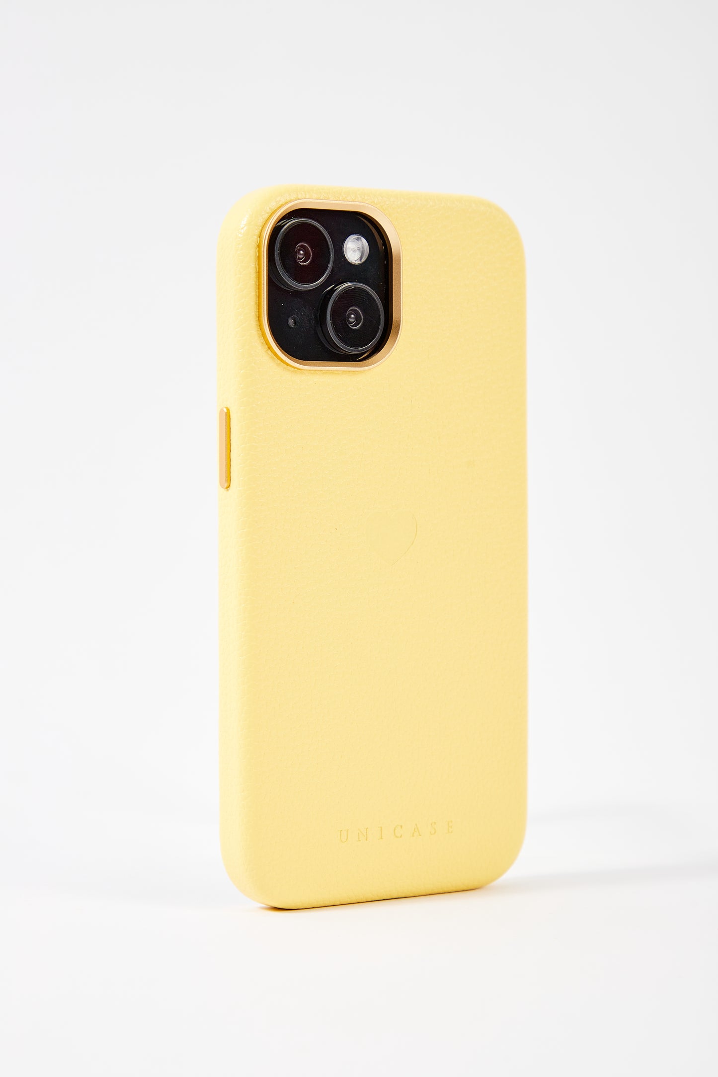 【iPhone15 Pro】Heart Shrink Case (pale yellow)