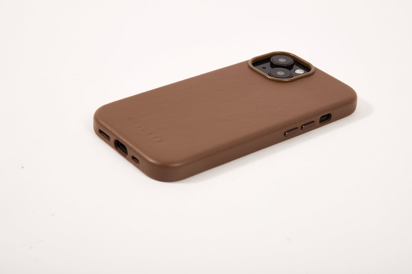 【iPhone15 Pro】Leather Plain Case(brown)