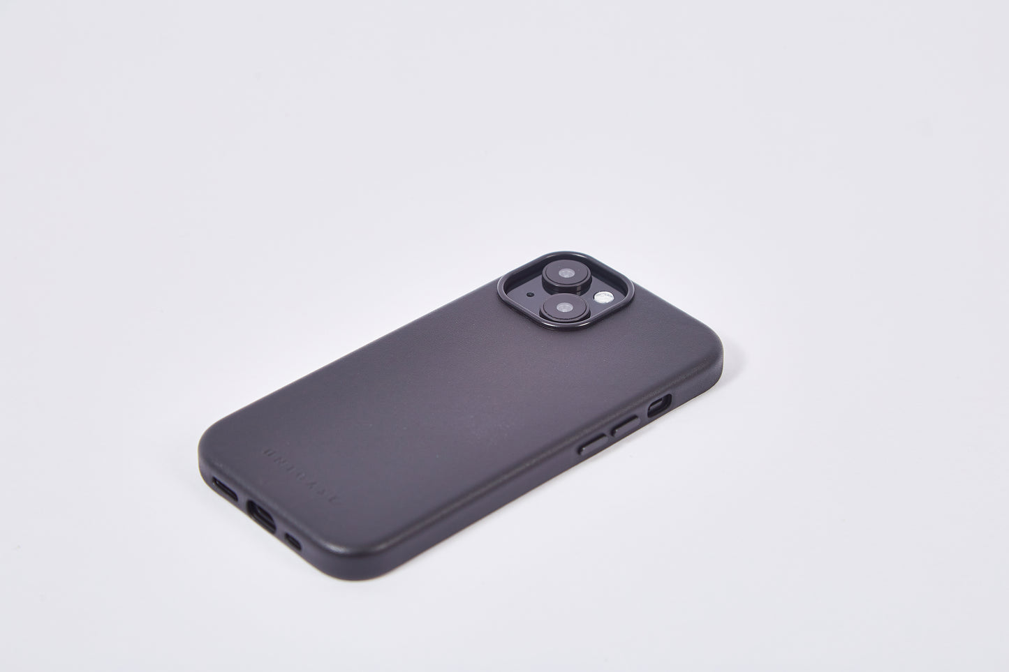 【iPhone15 Pro】Leather Plain Case(black)