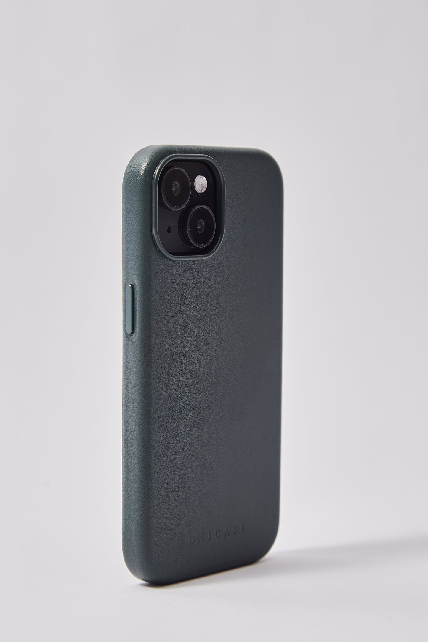 【iPhone15 Pro】Leather Plain Case(green)