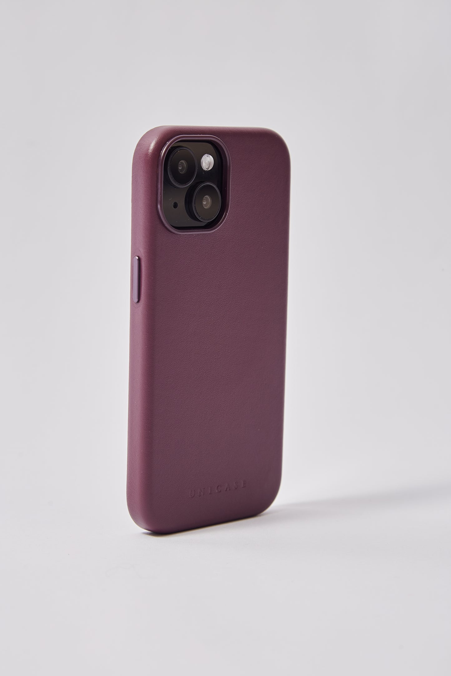 【iPhone15 Pro】Leather Plain Case(purple)