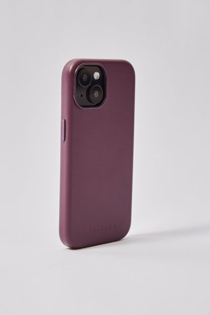 【iPhone15 Pro】Leather Plain Case(purple)