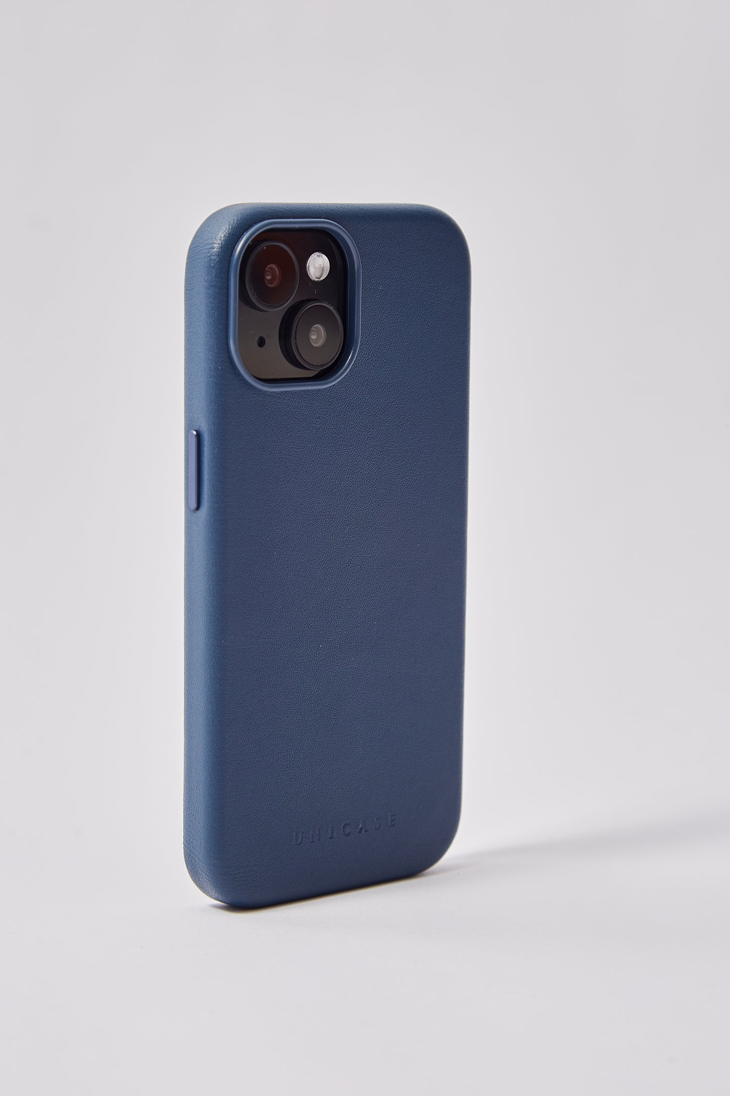【iPhone15 Pro】Leather Plain Case(blue)
