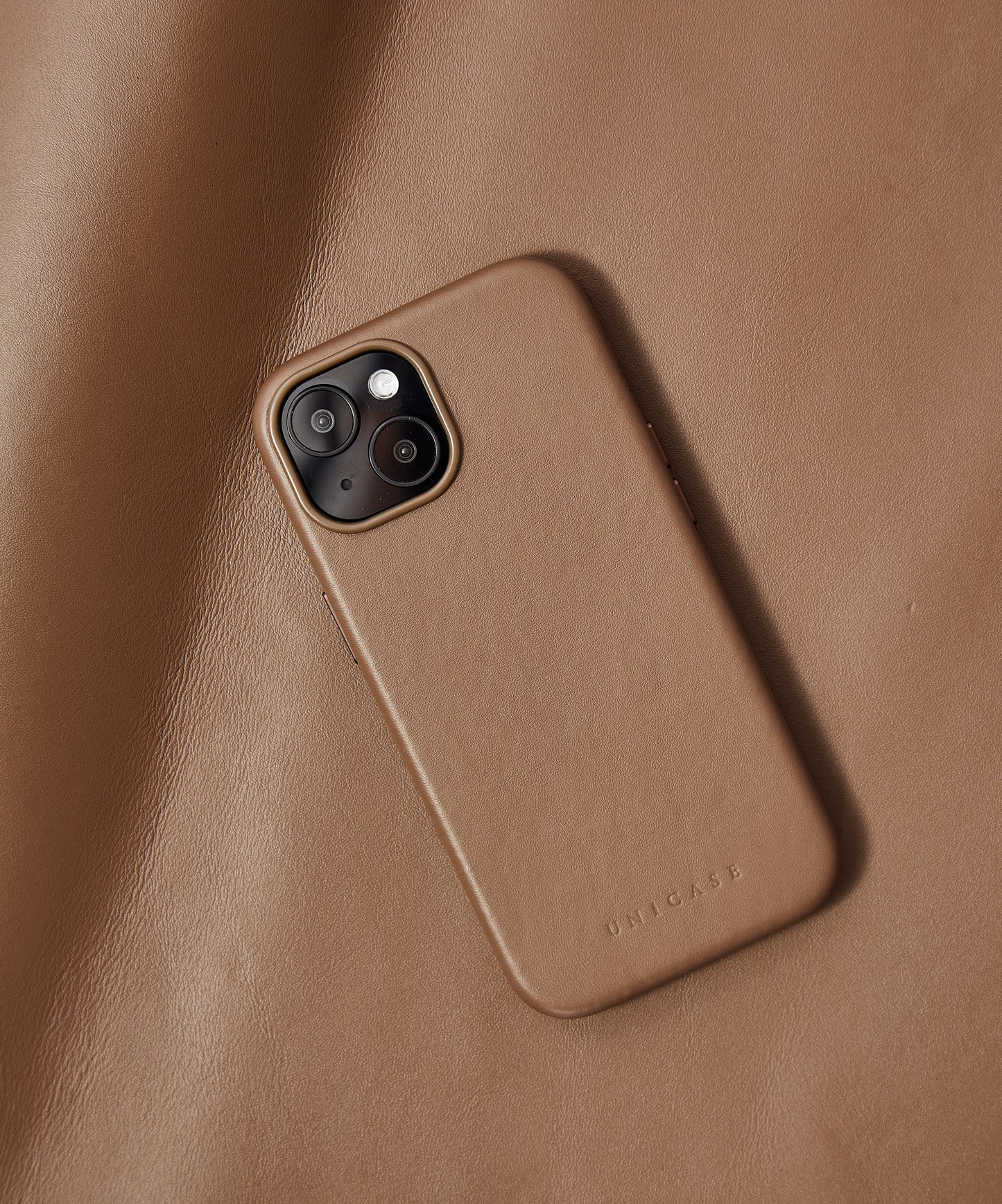 【iPhone15 Pro】Leather Plain Case(brown)