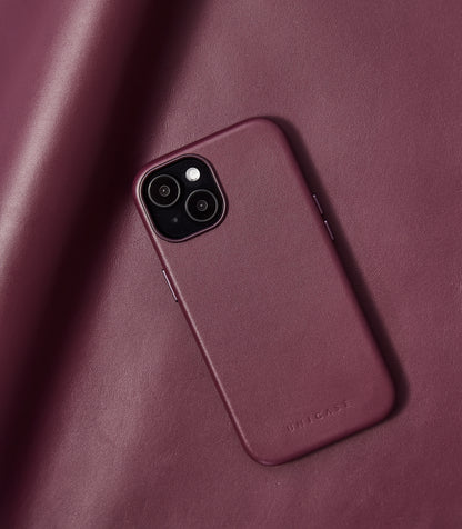 【iPhone15 Pro】Leather Plain Case(purple)