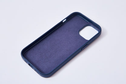 【iPhone15 Pro】Leather Plain Case(blue)