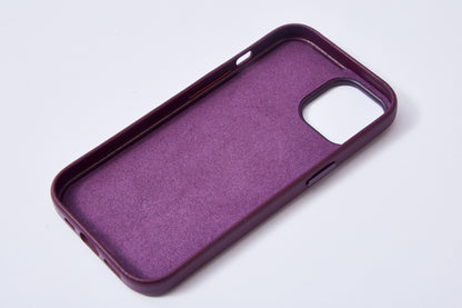 【iPhone15 Pro】Leather Plain Case(purple)