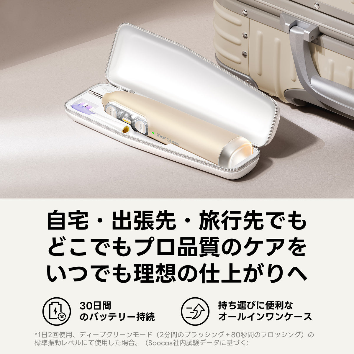 「バズるの泉」限定特価！Soocas (ソーカス) NEOS II Ultra　ゴールド 替えブラシ（ウルトラソフト）2本セットプレゼント付き (コピー)