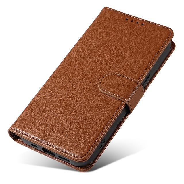 シンプル手帳レザーケース (ブラウン)