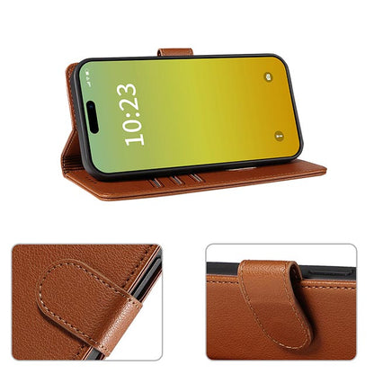 シンプル手帳レザーケース (ブラウン)