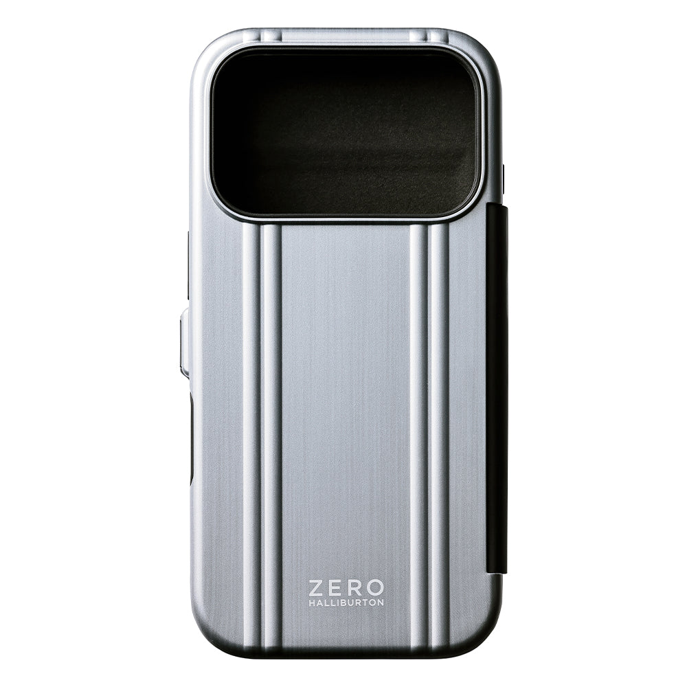 ZERO HALLIBURTON Hybrid Shockproof Flip Case (Matte Silver)