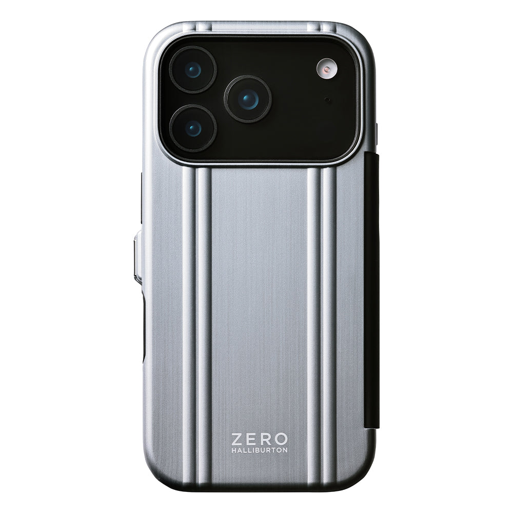 ZERO HALLIBURTON Hybrid Shockproof Flip Case (Matte Silver)