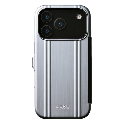 ZERO HALLIBURTON Hybrid Shockproof Flip Case (Matte Silver)