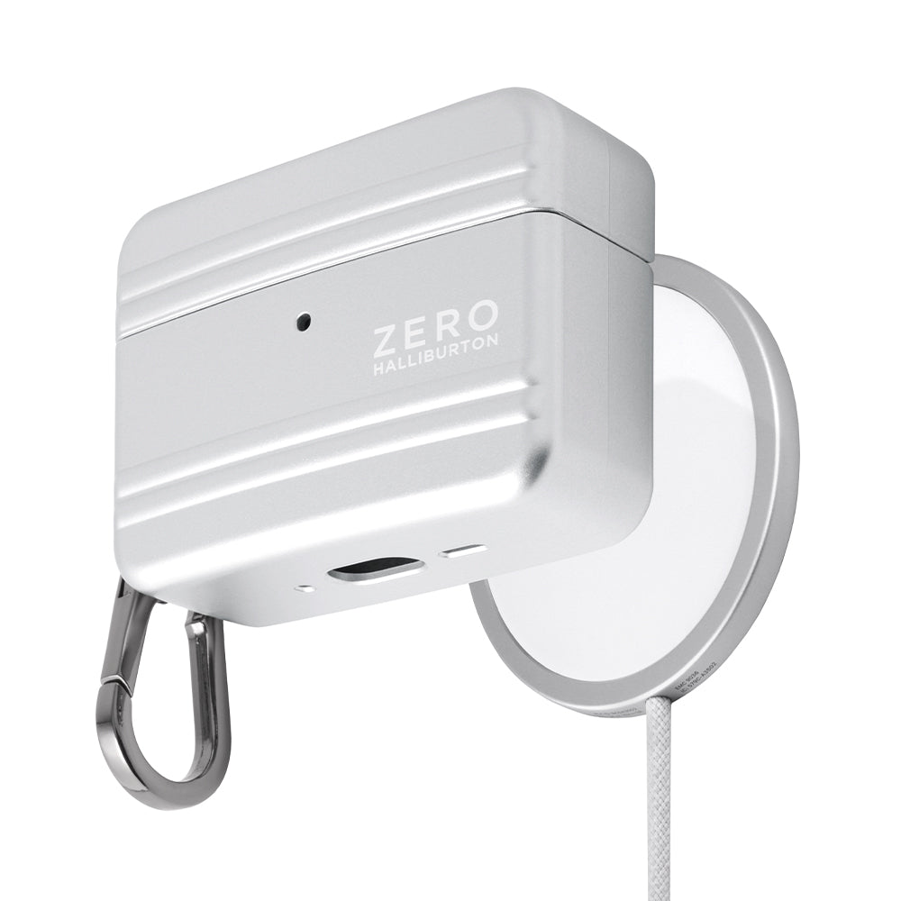 ZERO HALLIBURTON AirPods Pro3 Shockproof Case (Matte Silver)