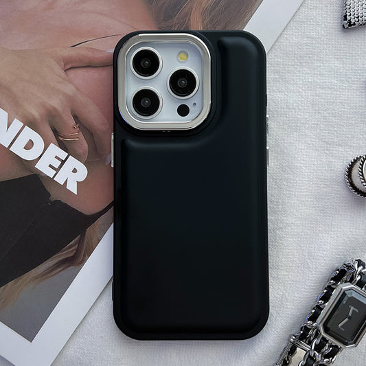 【iPhone15 Pro】ソフトパフケース (ブラック)