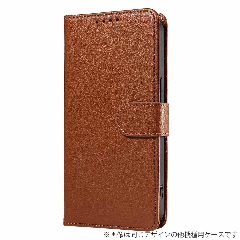 シンプル手帳レザーケース (ブラウン)