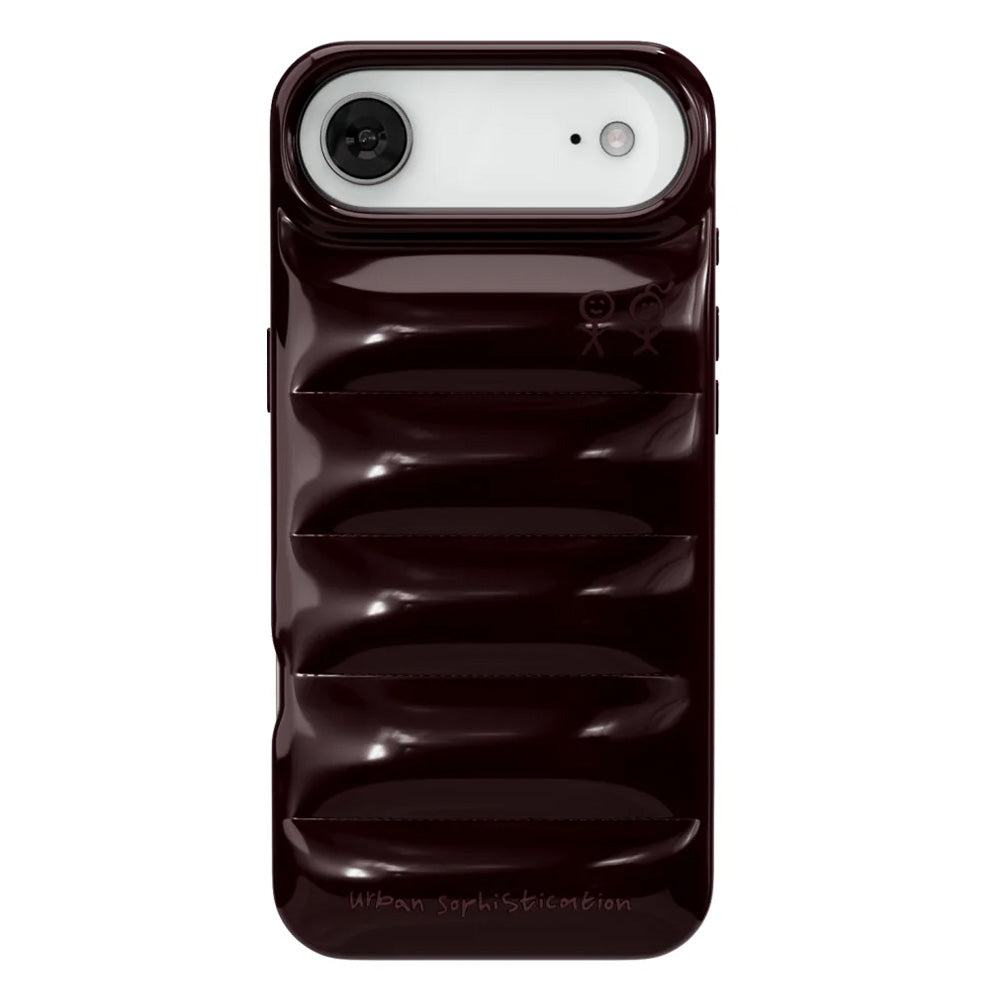 【urban sophistication】iPhone16Proダークチェリー THE PUFFER CASE (DARK CHERRY) – UNiCASE