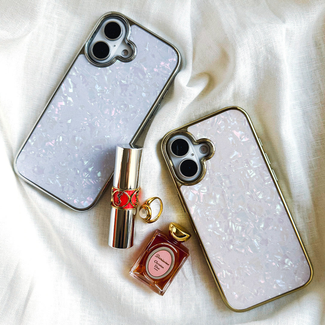 Glass Shell Case (pink)