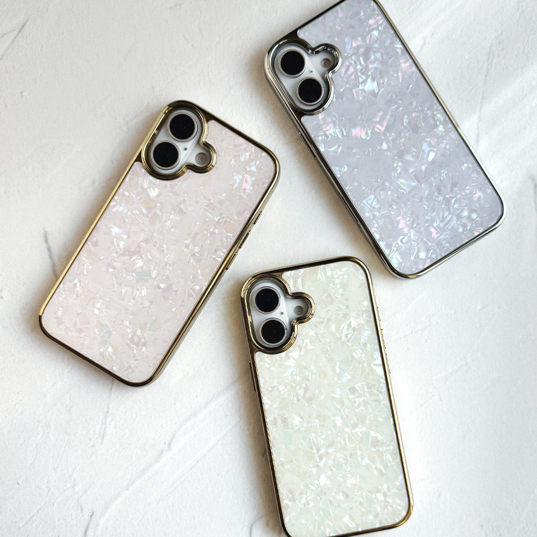 Glass Shell Case (pink)