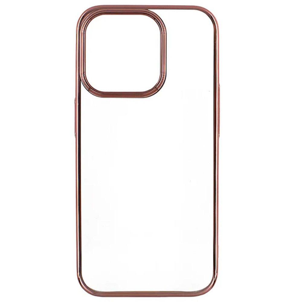 【iPhone15 Pro】サイドメッキケース (ローズゴールド)