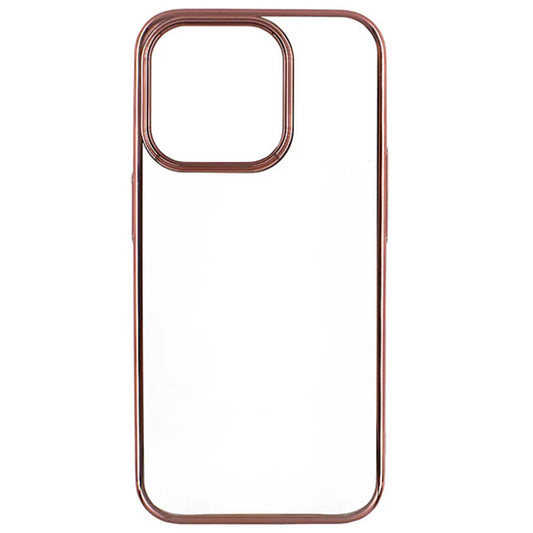 【iPhone15 Pro】サイドメッキケース (ローズゴールド)