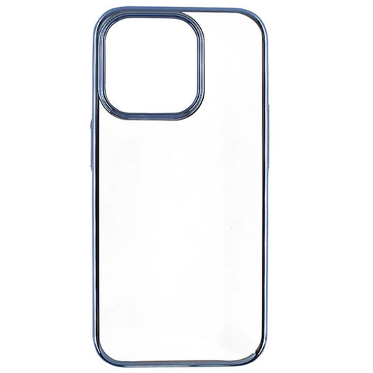 【iPhone15 Pro】サイドメッキケース (ブルー)