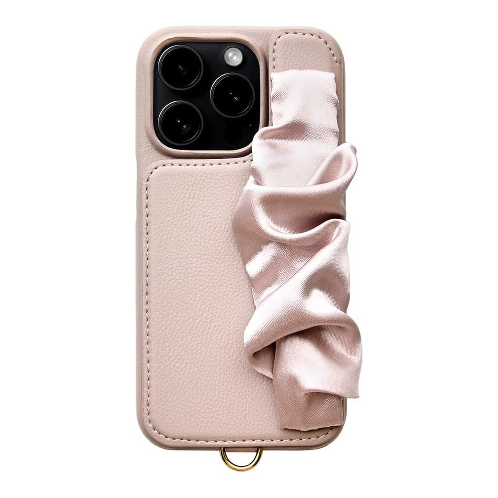 【iPhone15 Pro】Classy Scrunchie Case(pink)
