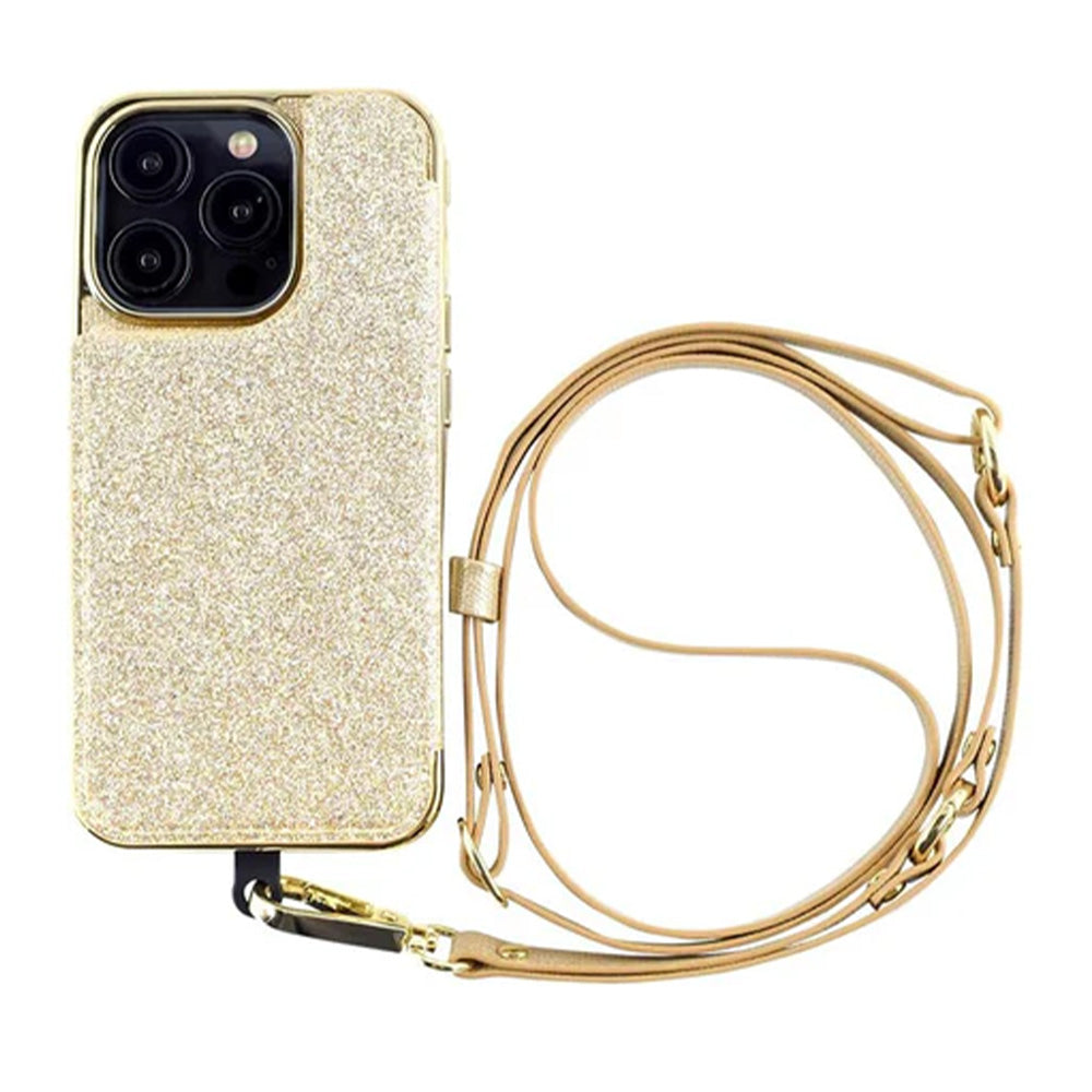 【iPhone15 Pro】Cross Body Case Duo (gold)
