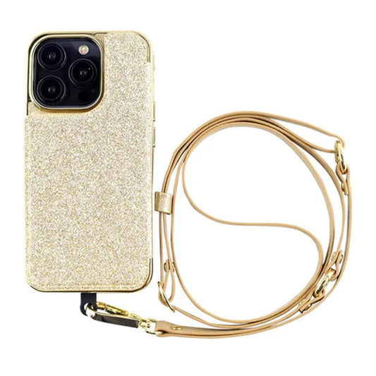 【iPhone15 Pro】Cross Body Case Duo (gold)