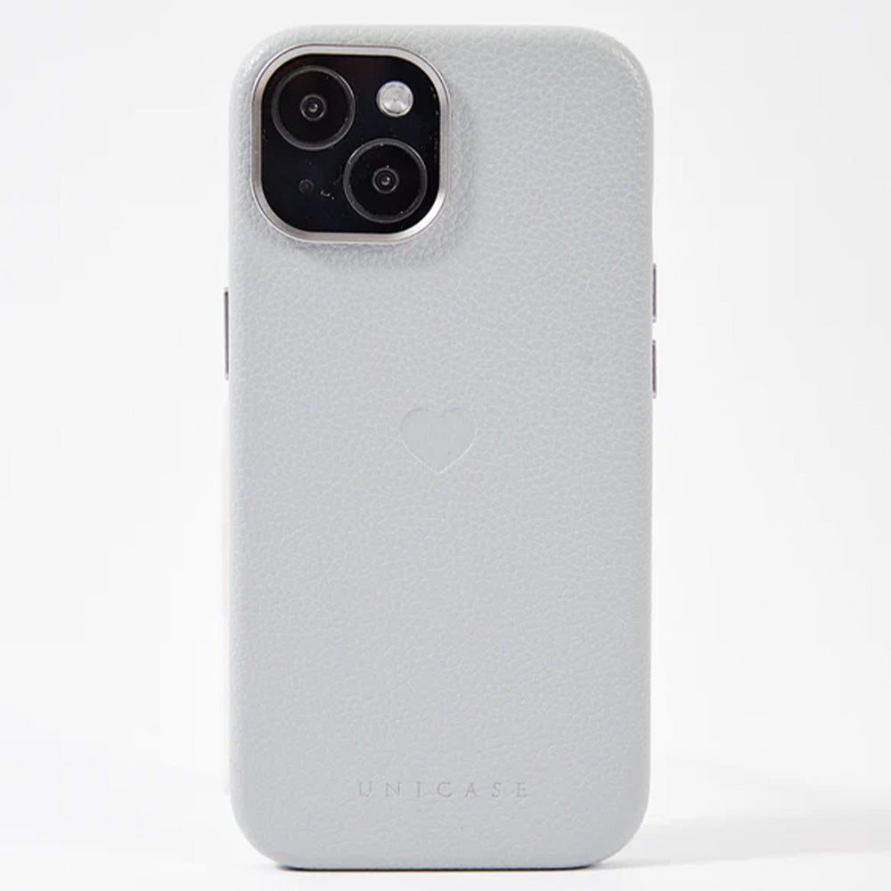【iPhone15 Pro】Heart Shrink Case (gray)