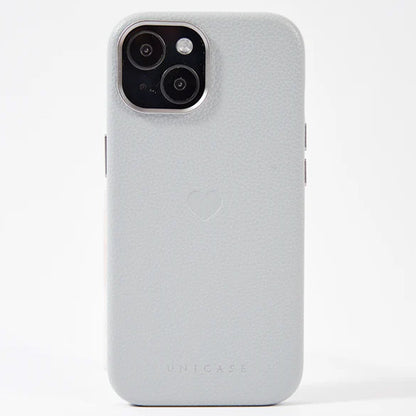 【iPhone15 Pro】Heart Shrink Case (gray)