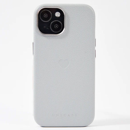 【iPhone15 Pro】Heart Shrink Case (gray)