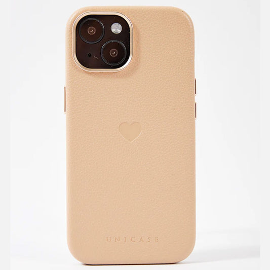 【iPhone15 Pro】Heart Shrink Case (greige)