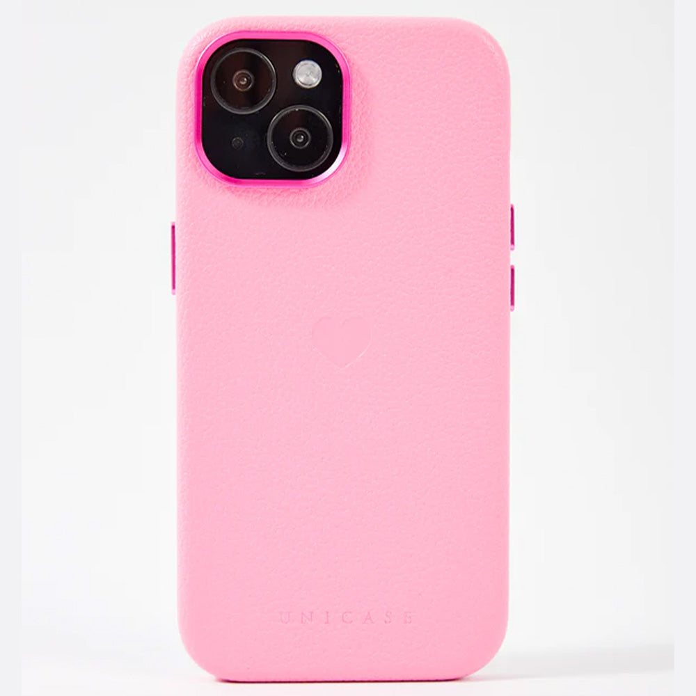 【iPhone15 Pro】Heart Shrink Case (pink)