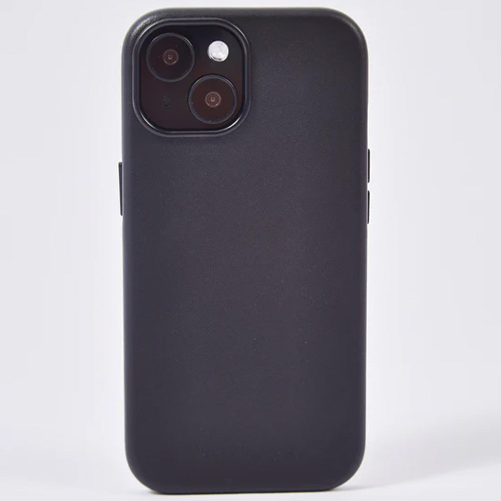 【iPhone15 Pro】Leather Plain Case(black)