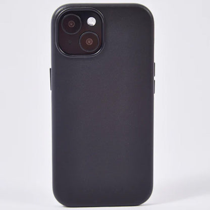 【iPhone15 Pro】Leather Plain Case(black)