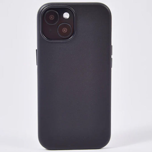 【iPhone15 Pro】Leather Plain Case(black)