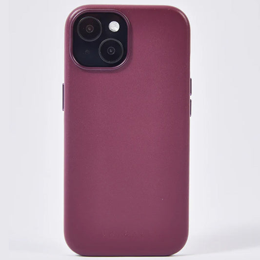 【iPhone15 Pro】Leather Plain Case(purple)
