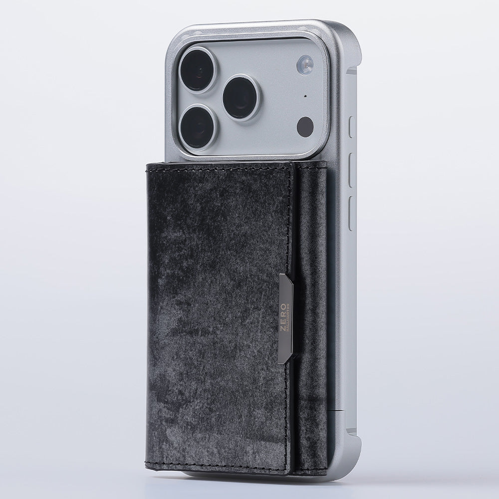 Leather Mag Card Case (Black)