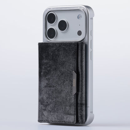 Leather Mag Card Case (Black)