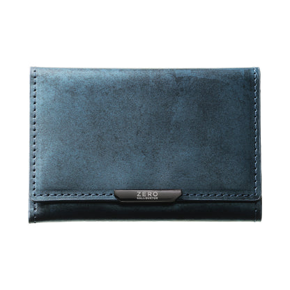 Leather Mag Card Case (Steel Blue)