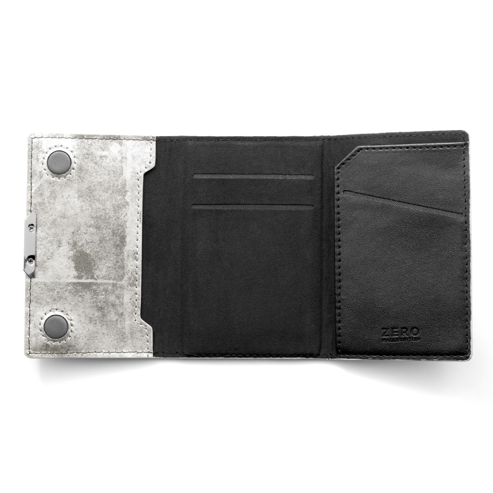 Leather Mag Card Case (Silver)