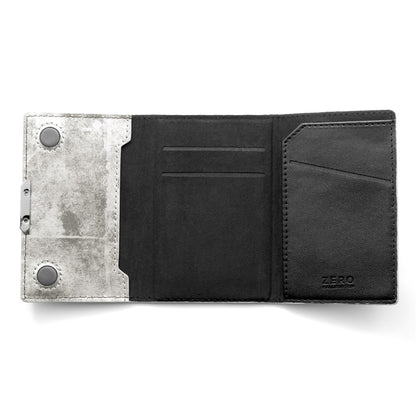 Leather Mag Card Case (Silver)