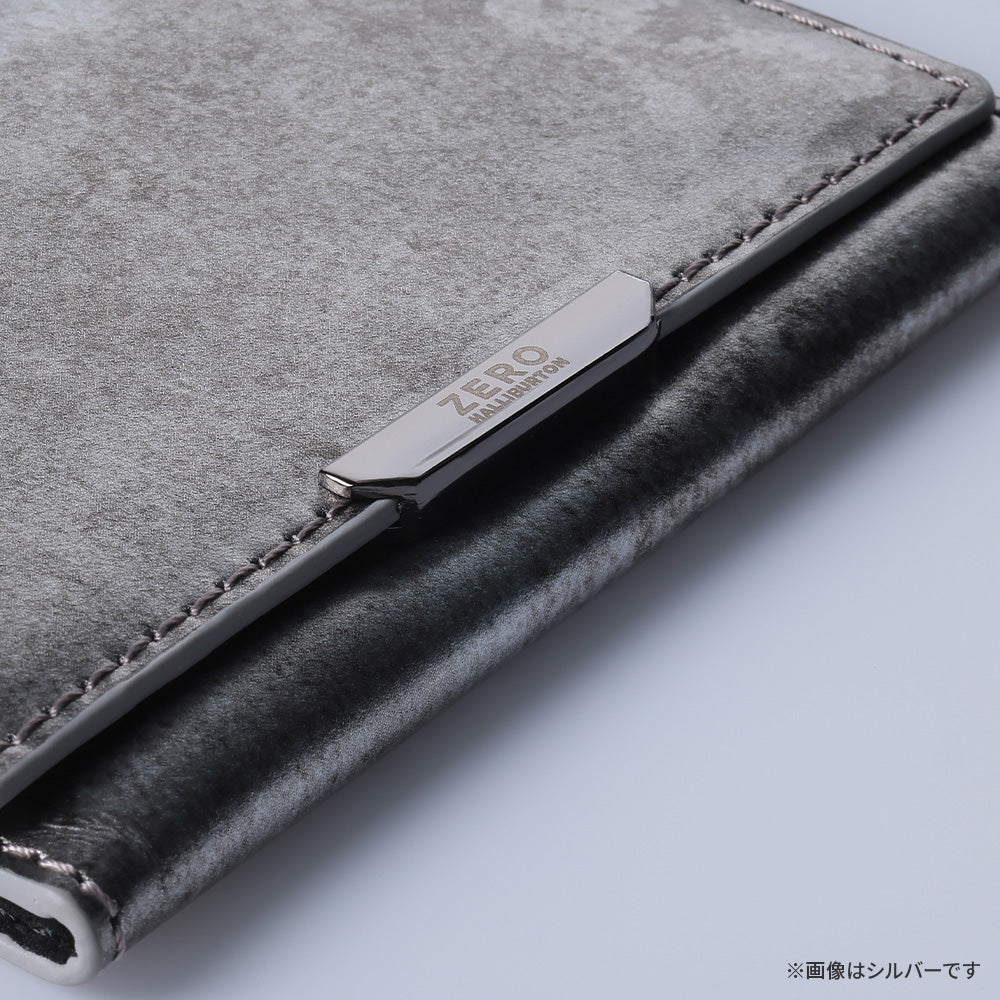 Leather Mag Card Case (Steel Blue)