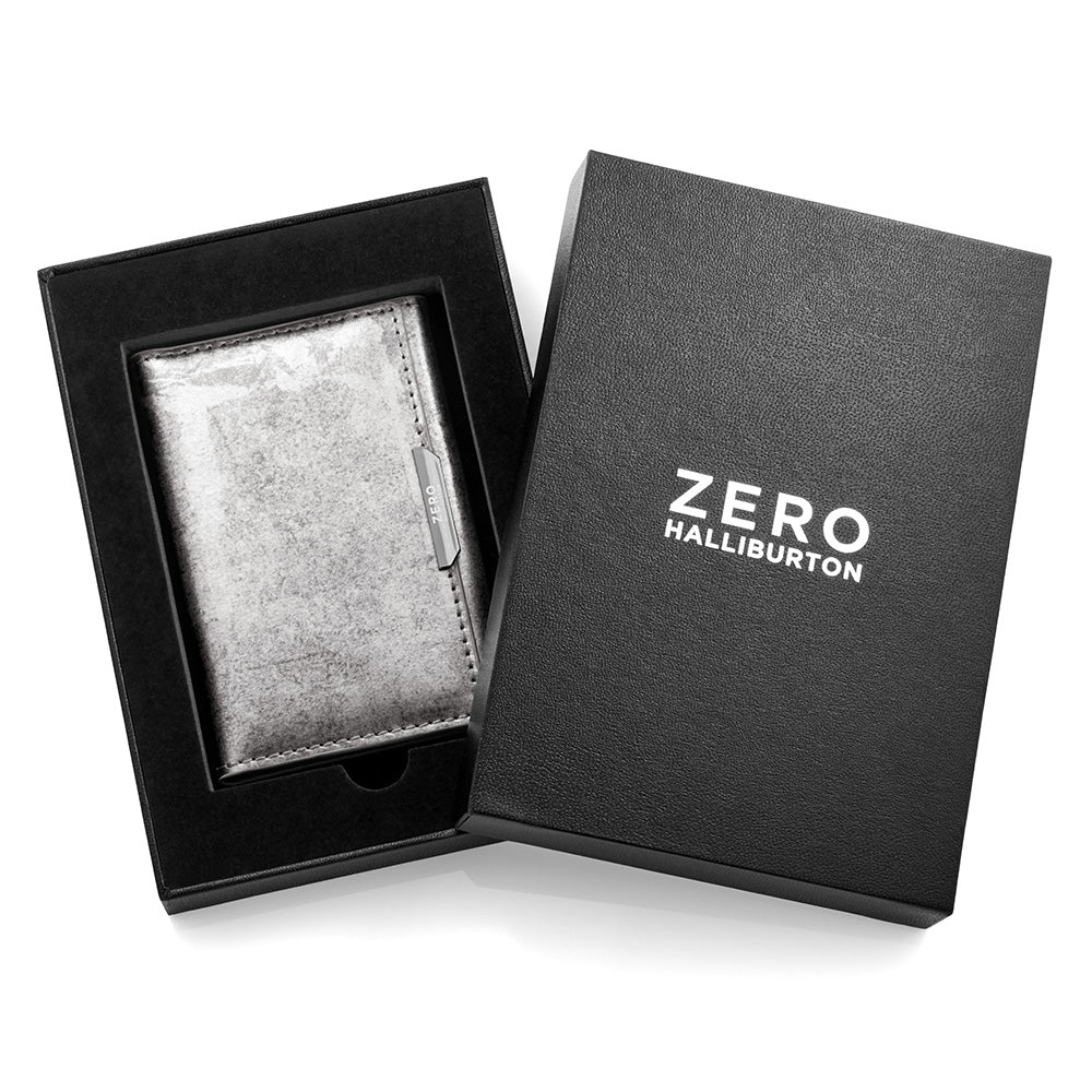 Leather Mag Card Case (Silver)