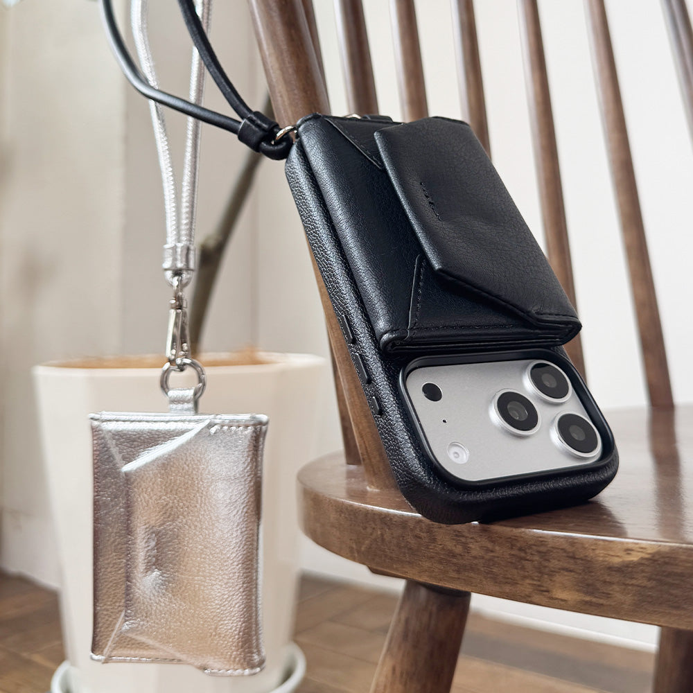 Mag Shoulder Card Wallet (silver)