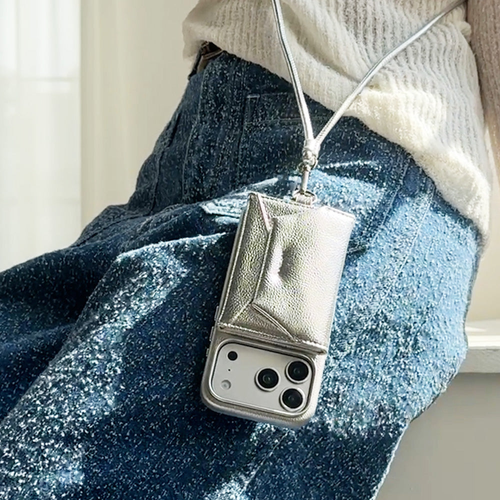 Mag Shoulder Card Wallet (silver)