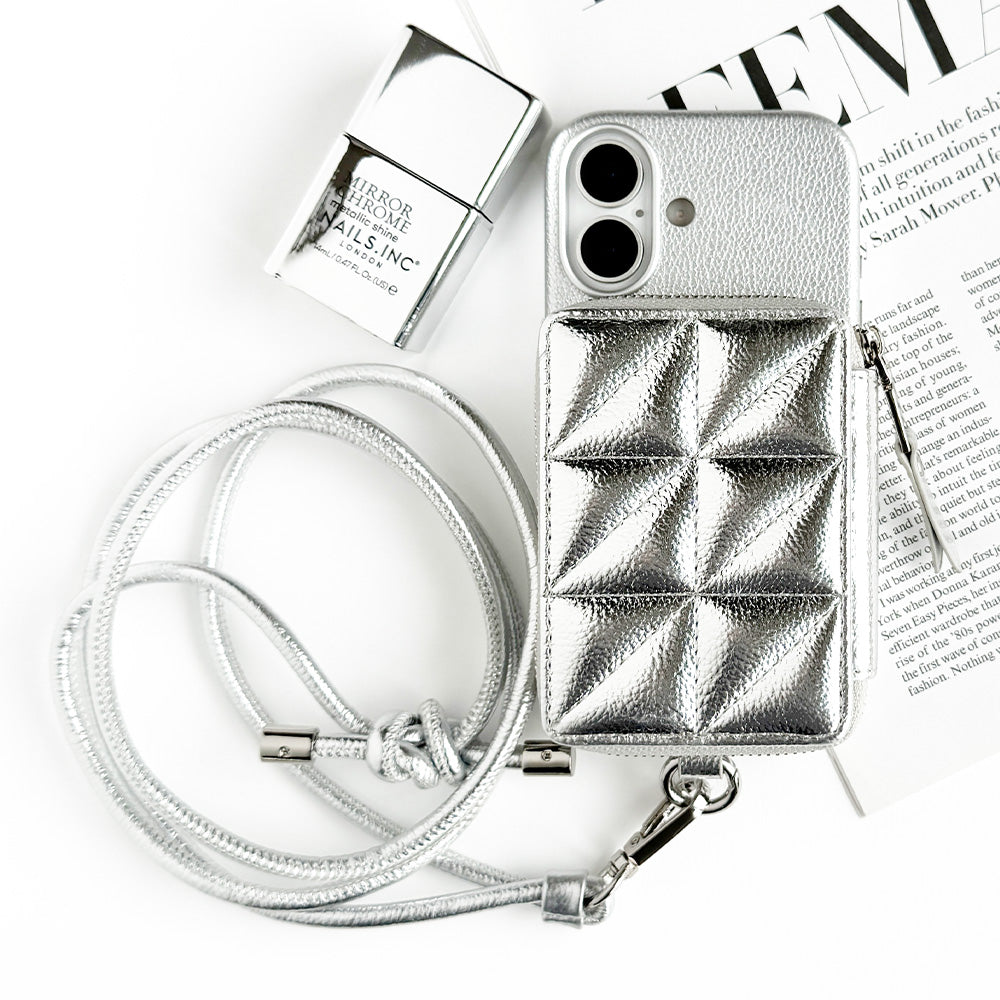 Mag Shoulder Mini Wallet (silver)