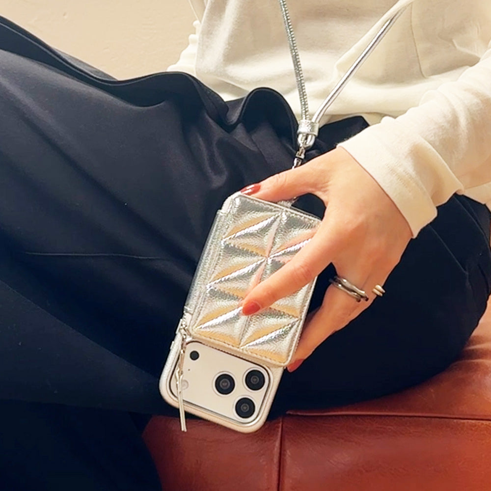 Mag Shoulder Mini Wallet (silver)